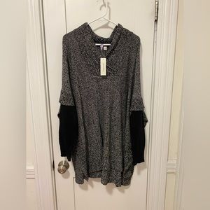 Poncho Sweater with Sleeves